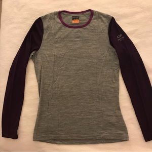 Icebreaker 100% Merino Wool long sleeve crew